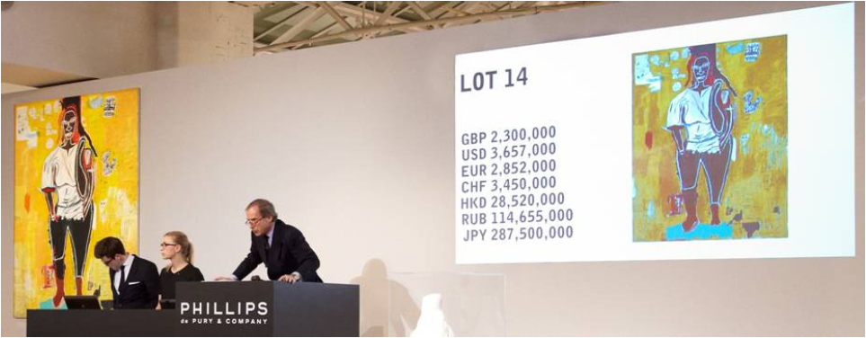 "Big Joy" di Jean-Michel Basquiat sta per essere aggiudicato da Phillips de Pury per 2.6 milioni di sterline (10 ottobre)