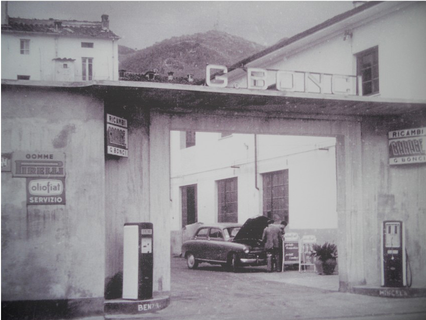 Come si presentava il Garage Bonci negli anni Cinquanta
