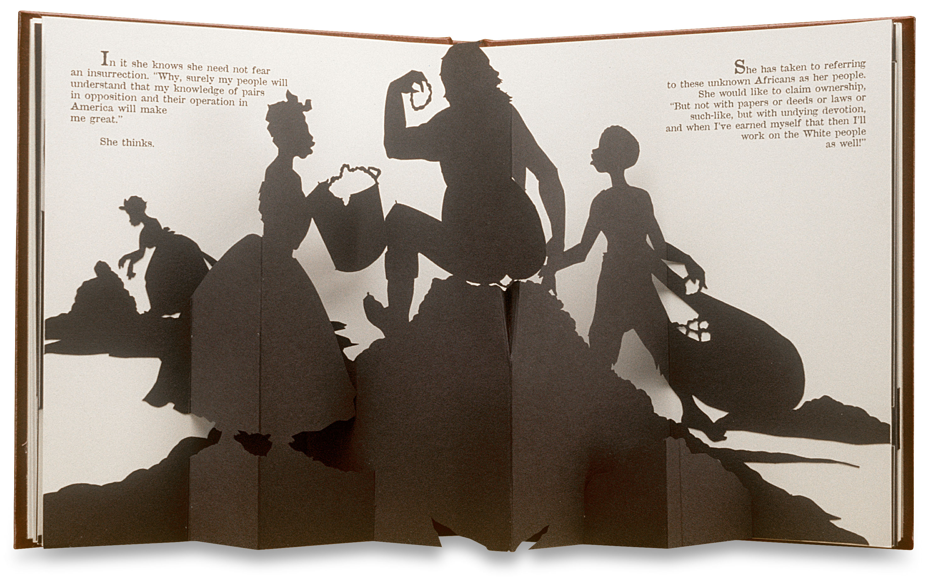 Freedom, a Fable: A Curious Interpretation of the Wit of a Negress in Troubled Times, Kara Walker, 1997. Opera nel catalogo del "Peter Norton Family Christmas Art Projects"