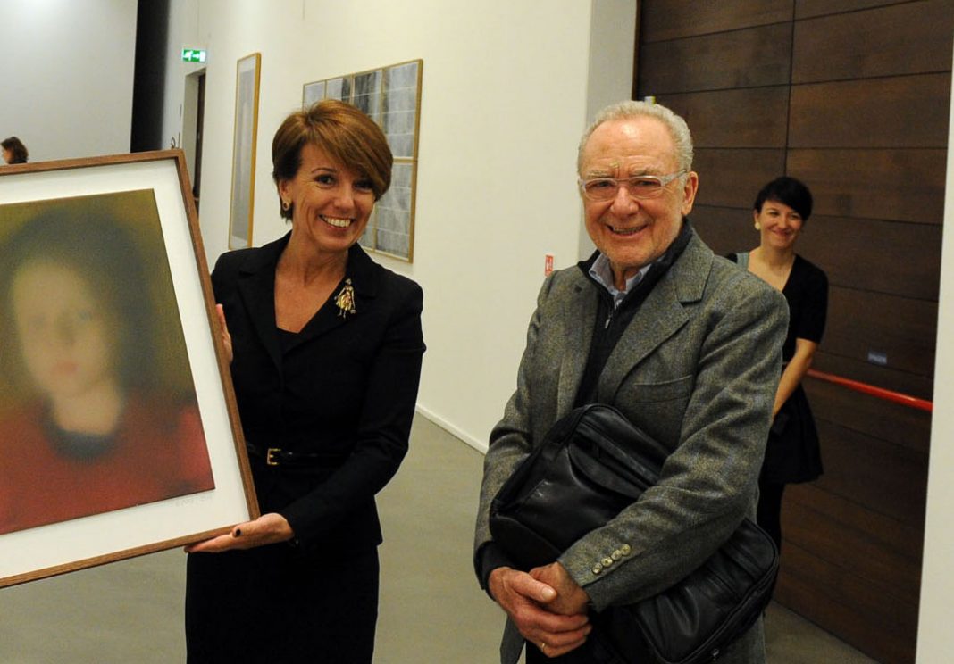 Patrizia Sandretto Re Rebaudengo con il pittore Gerhard Richter