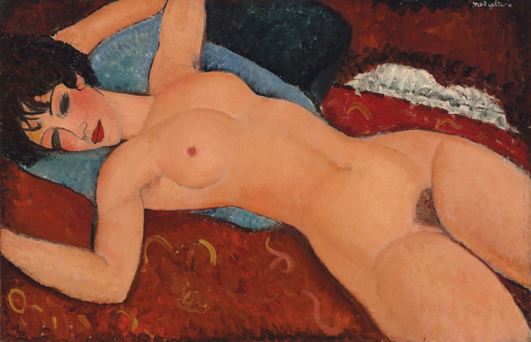 Amedeo Modigliani, Nu couché (Nudo disteso), 1917-18
