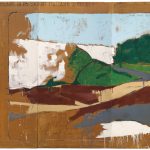 MARIO SCHIFANO, Grande particolare di paesaggio italiano a colori, 1963. 199.5 x 300cm Stima: £350,000-500,000. Courtesy: Christie's LTD