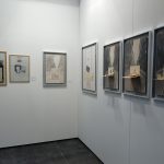 Le opere di Ugo La Pietra esposte nello stand della Galleria Bianconi.