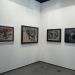 Le opere di Nanni Valentini esposte nello stand della Galleria Bianconi.