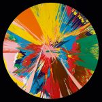 Damien Hirst, Beautiful, shattering, slashing, violent, pinky, hacking, sphincter painting, 1995. Sold for £755,000.