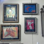 I due disegni di Depero e i due piccoli Licini nello stand di Luxury Art Gallery a Mercanteinfiera.