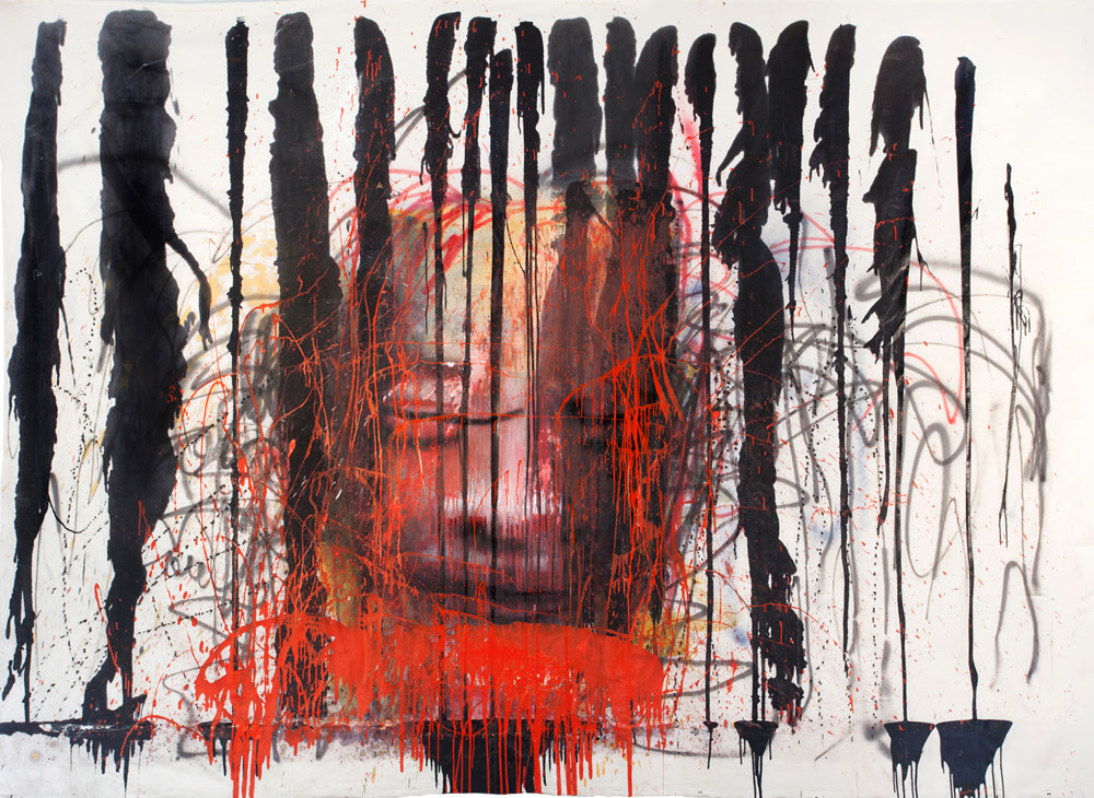 Thomas Lange, Mutsuo, 2015-16, oil and glaze on cotton, 300 x 400 cm, courtesy of Atelier Thomas Lange, photo by Dimitri Angelini