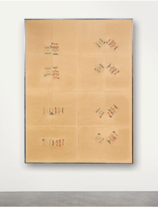 LOTTO 23 - Alighiero Boetti, Sale e Zucchero, 1973. Timbri e tecnica mista su carta, otto elementi cm 40x60 ciascun elemento, cm 160x120 misure complessive. Stima: 180,000 — 250,000 euro.