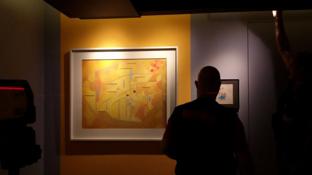 Una vista della mostra “Kandinsky→Cage: Musica e Spirituale nell’Arte” a Reggio Emilia