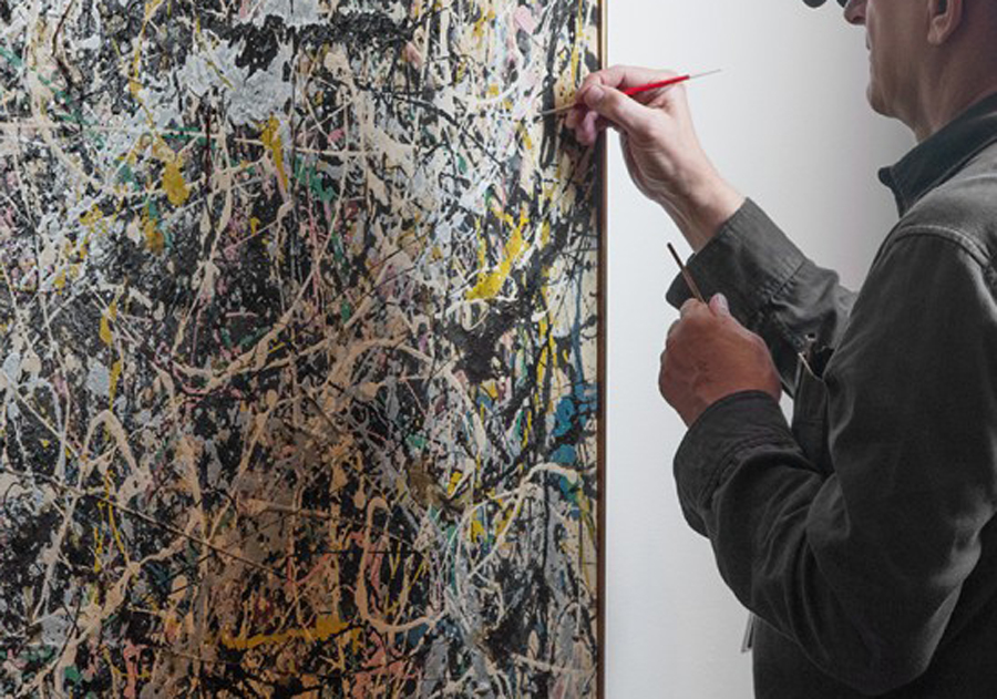 Jackson Pollock, Number 1, 1949. Intervento conservativo