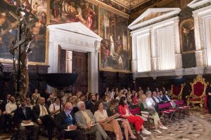 Una vista dalla Sala dell'Albergo della Scuola Grande di San Rocco dove si è tenuto il primo incontro del ciclo Arte e Diritto organizzato dalla Camera Arbitrale di Venezia