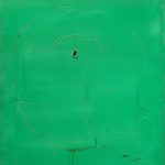 LOTTO 76C - LUCIO FONTANA, Concetto spaziale, 1962. Olio, buco e graffiti su tela, verde, cm 60x50. Stima: 200.000 - 300.000 €. Courtesy: Finarte Spa