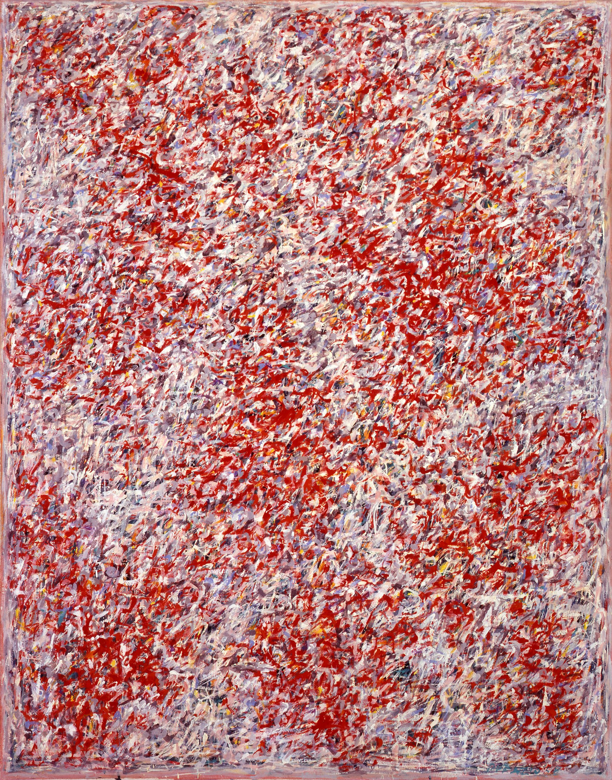 Piero Dorazio, Sospetto di forma, 1958. Painting, oil on canvas, 146.0 × 114.0 cm. Courtesy: Galleria dello Scudo