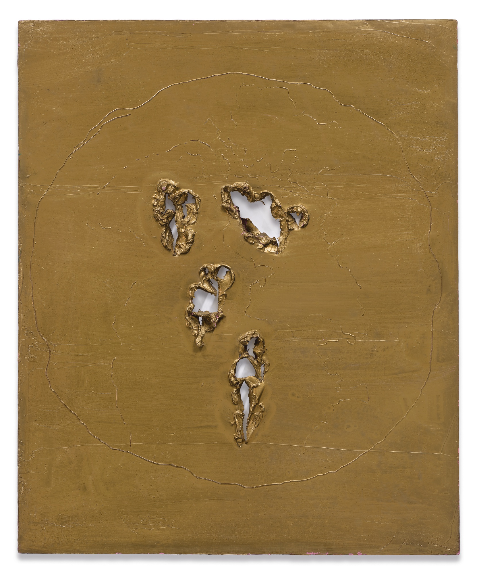 Lotto 12 - LUCIO FONTANA, Concetto Spaziale, 1964. Olio su tela, 73x60.3 cm. Stima: 1.500.000-2.000.000 $. Courtesy: Sotheby's