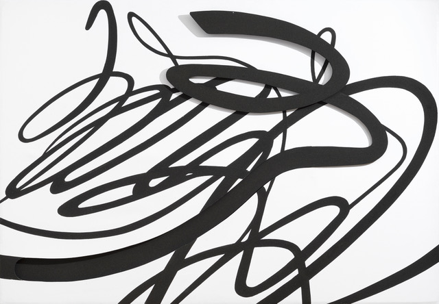Agostino Ferrari,Prosegno, 2017. Acrilico, sabbia su tela e mdf,cm 160x230. Courtesy: Archivio Agostino Ferrari - Milano / Ca’ di Fra’ - Milano