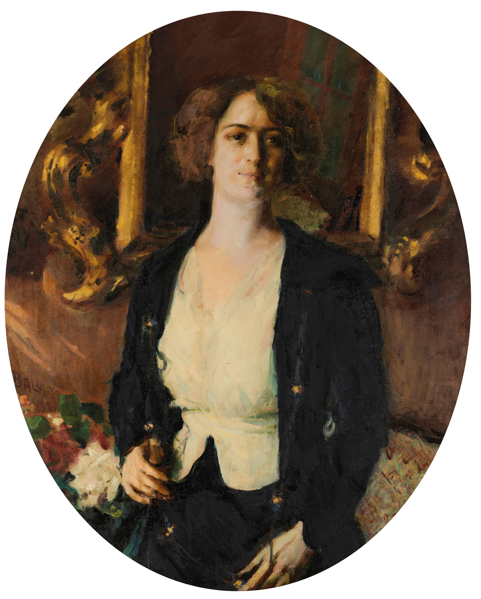 LOTTO  233 - Giacomo Balla, Ritratto della signorina Burba, 1920. Olio su tela, cm 100x80. Stima: EUR 45.000,00 - 55.000,00