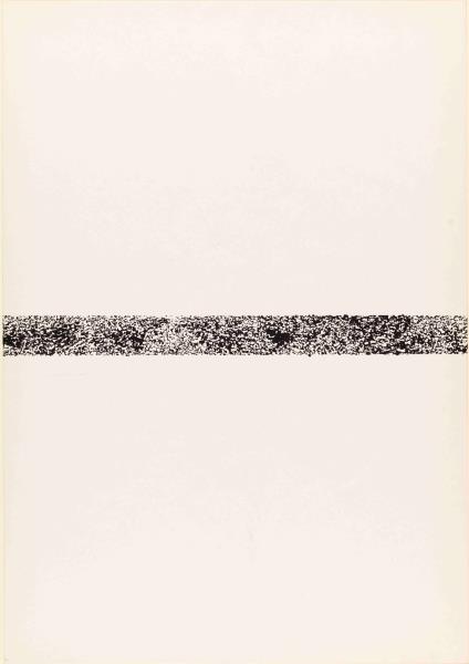 Piero Manzoni, 8 tavole di accertamento, tavola VI [Linea] , 1959. Litografia, cm 50x36.