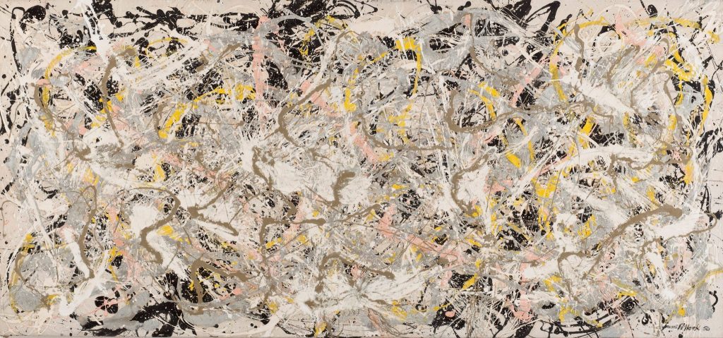 Jackson  Pollock, Number  27,  1950,  1950  Oil,  enamel,  and  aluminum  paint  on  canvas,  124,6x269,4  cm  Whitney  Museum  of  American  Art,  New  York;  purchase  53.12  ©  Pollock-Krasner  Foundation  /  Artists  Rights  Society  (ARS),  New  York  by  SIAE  2018 
