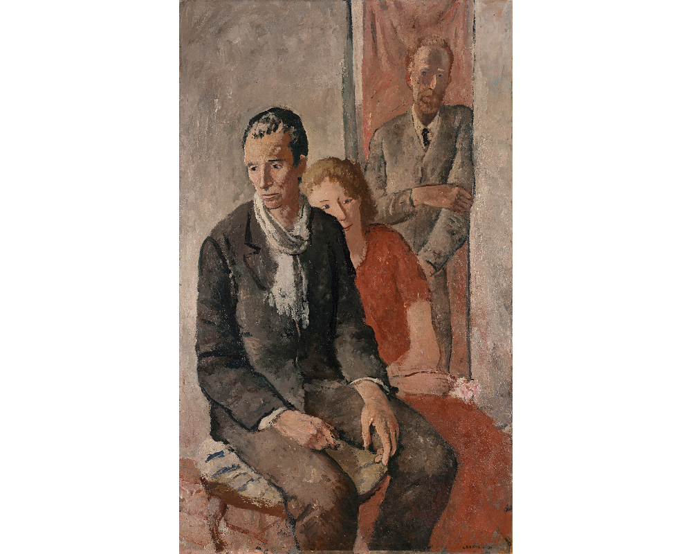 Lotto 16 - FELICE CARENA, Solitudine, 1931. Olio su tavola, cm 152,5x93.Valutazione 15.000 - 20.000€