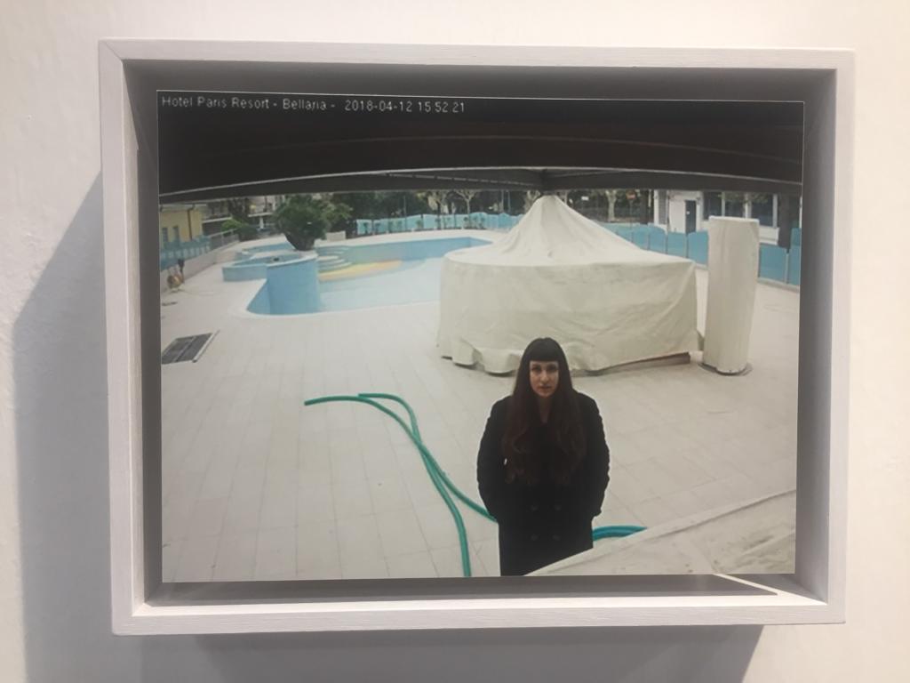 Irene Fenara: Self portrait from surveillance camera, 2018 - photo from surveillance camera, 57x79 cm