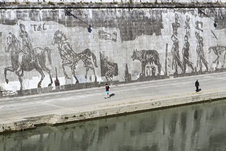 Il fregio di Kentridge sul Lungotevere